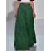 Vintage Solid Full  Length Loose Pleating Trousers