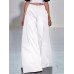 Vintage Solid Full  Length Loose Pleating Trousers